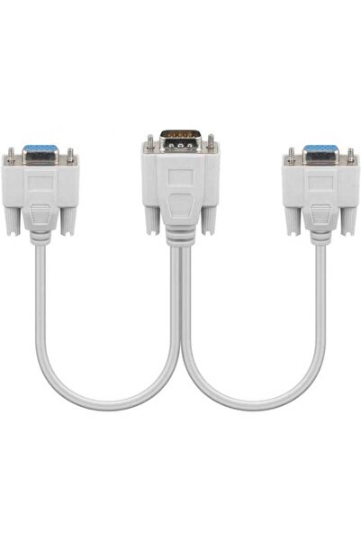 OEM Splitter VGA 15 pini tata la 2x VGA mama 15 pini crem