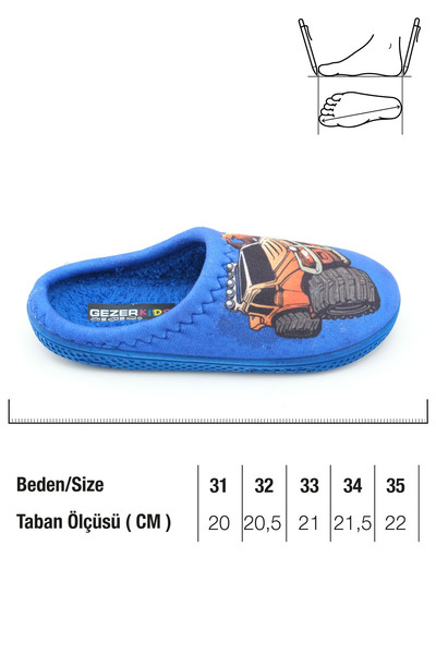 GEZER Boy's Winter Comfortable Sole Home Garden Gondola Slippers