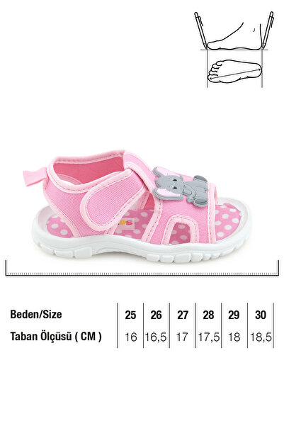 GEZER Girl's Ankle Velcro Adjustable Pvc Comfortable Flexible Sole Daily Sandals