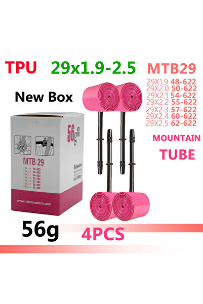 Choice صمام بريستا 45 مم 29x1.9-2.5 622 4 قطع RideNow MTB Bike TPU أنبوب داخلي 29x1.9 1.95 2.0 2.1 2.2 2.3 2.