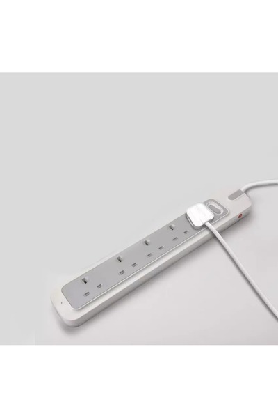 RAFEED سلك تمديد الطاقة الكهربائية 5 مقابس 5 متر أبيض/رمادي