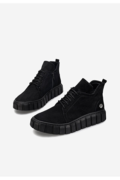 B T Shoes Černé kožené polobotky Argina