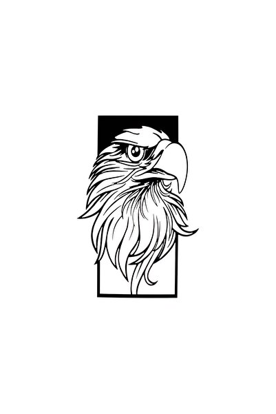 OEM Decor Personalizabil HandyHands Geometric vultur din lemn - 25 L x 38 H (cm)