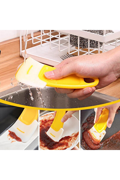 EVİST YAĞ & LEKE KAZIYICI ( MİNİ ) SİLİKON SPATULA ( PLASTİK SAPLI & ASKILIKLI