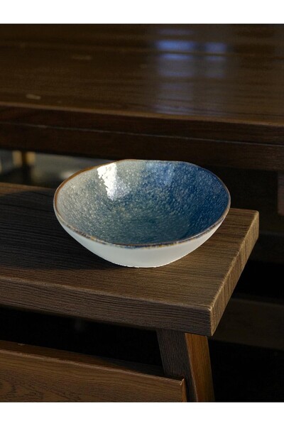 La Mediterranea Bol din ceramică Albal Iberica 16 cm, design albastru marin -