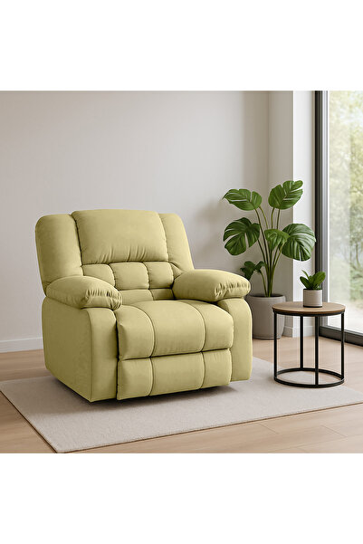 BACK COMFORT |KING|Velvet Rocking & Rotating Recliner Chair