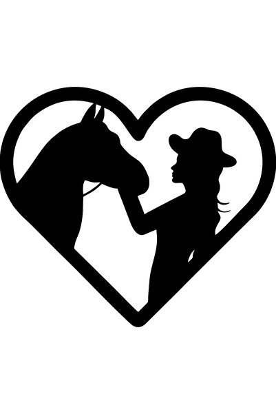 OEM Decor perete Fata si Cal HH712 din lemn - 43 L x 37 H (cm)