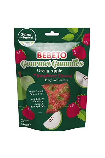 BEBETO حلوى جومي فاخرة 140 جرام هلام التفاح الأخضر