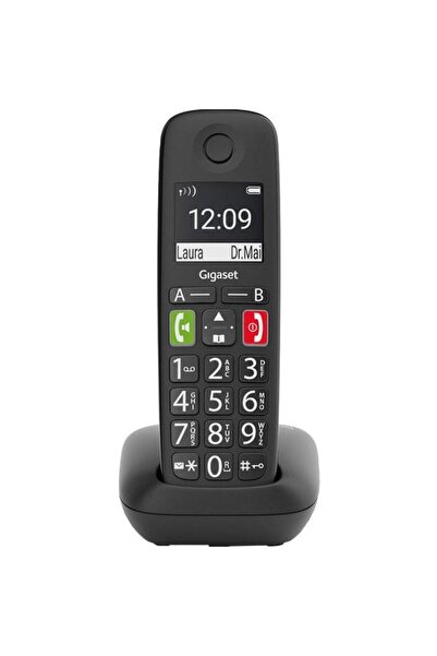 GIGASET Wireless DECT Phone E290, Caller ID (Black)