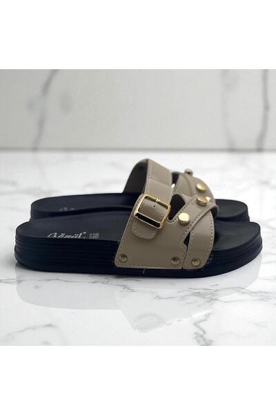 GÖNÜL Single Buckle Low Sole Women's Slippers