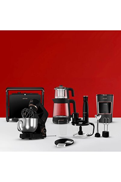 Arçelik Siyah Mutfak Makineli Resital Set