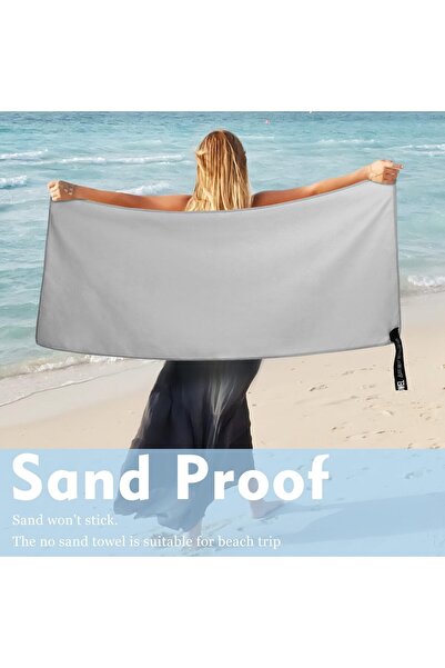 SKY TOUCH SKY-TOUCH Camping Towel Set: 2 Sizes Quick Dry Beach Towel Super Absorbent Yoga Gym Towel with Bag C