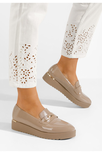 B T Shoes Khaki dámské polobotky Caterina V2