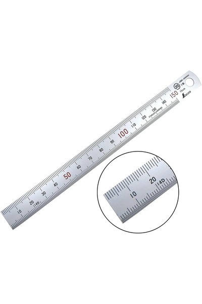 SHİNWA Stainless Steel Machine Ruler 15 cm