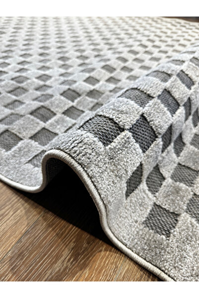 Pollini Halı Grace Iskandinav Desen High Low Örgü Desen Halı Kilim 96