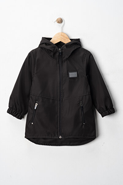 Seramis معطف واق من المطر للأطفال بغطاء للرأس، جيبان، قماش مقاوم للماء (2-9 س...