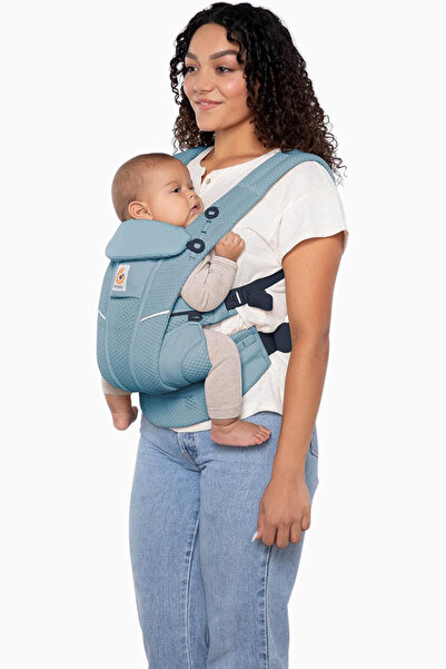Ergobaby Omni Breeze Bebek Taşıyıcı, Slate Mavisi, 4 Pozisyon, Ergonomik & Nefes Alabilir