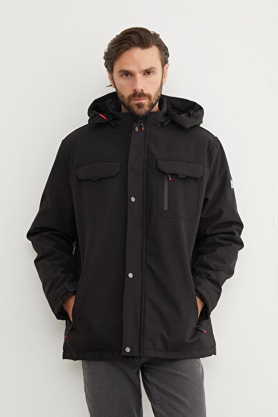 Fulla Moda Plus Size Hooded Coat with Pockets