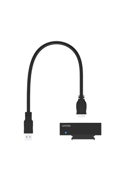 Unitek USB 3.0 to SATA III Adapter – 5Gbps, LED, Plug & Play, Black | Y-1039