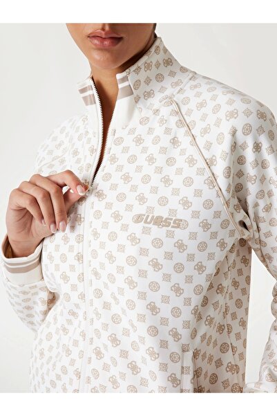 Guess Aggie Women's Cream Active Scuba Sweatshirt V5Yq03Kb212-P1Ms