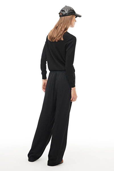 Perspective Black High Waist Wide Leg Trousers