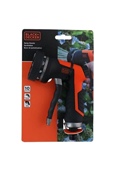 Black&Decker فوهة رش قابلة للتعديل بـ 10 وظائف لخرطوم الحديقة