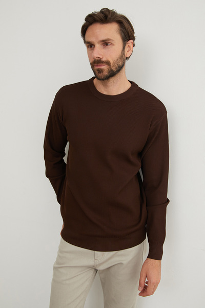 Fulla Moda Πλεκτό πουλόβερ Basic Crew Neck