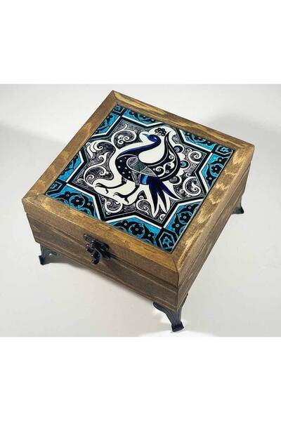 Çini Evi صندوق مجوهرات خشبي بتصميم طائر السلجوق