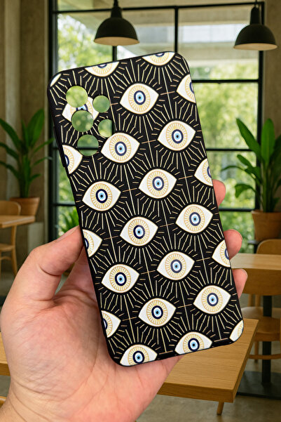 Vip Case Samsung Galaxy A13 Uyumlu EVIL EYE Desenli Silikon Darbe Emici Klasi...