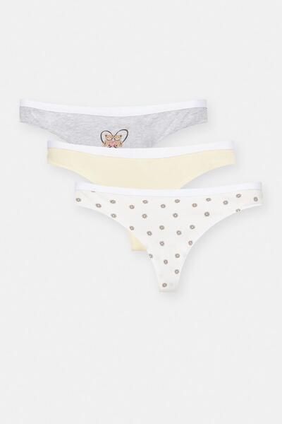 Pull & Bear 3 adet desenli tanga
