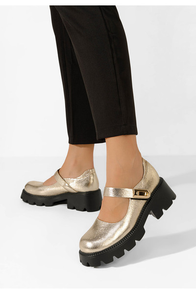 B T Shoes Vilela women's gold casual shoes