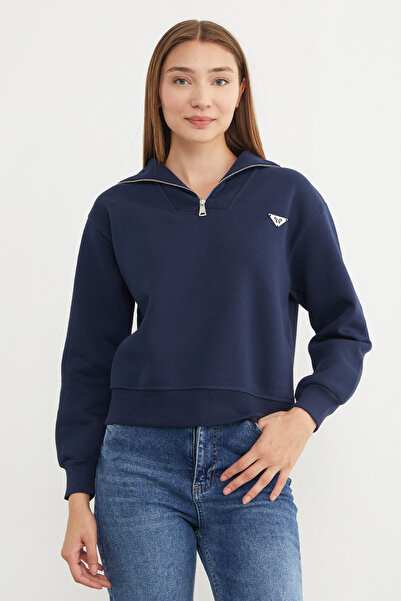 Fulla Moda Φούτερ με μεταλλικό σήμα τριγωνικού σχήματος με 3 κλωστές