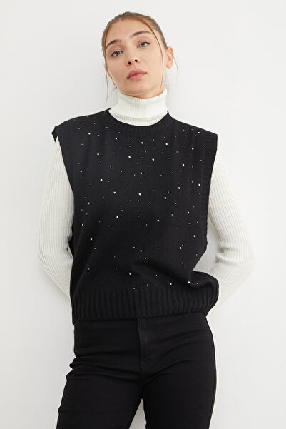 Fulla Moda Stone Crew Neck kötött pulóver