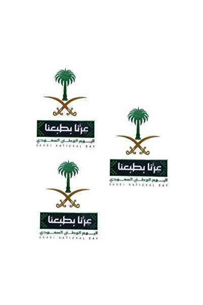 Ahchap 12قطعه من ملصقات شعار اليوم الوطني السعودي الجديدة للقمصان والهواتف