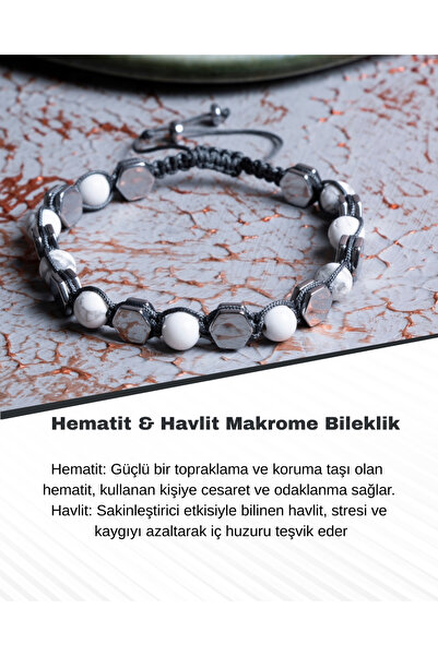 Saff Doğal Taş سوار مكرامية من الهيماتيت والهافليت