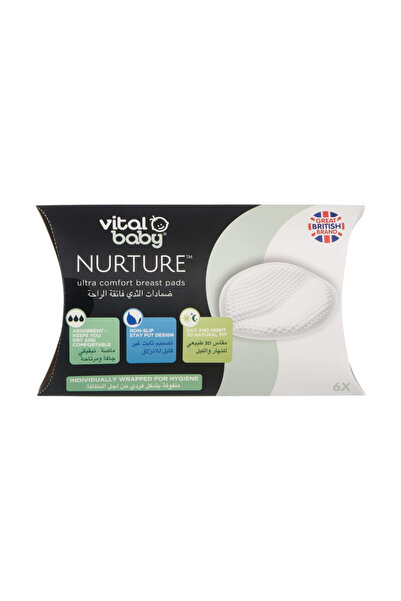 VİTAL BABY وسادات صدر فيتال بيبي نيرتشر فائقة الراحة - 6 قطع