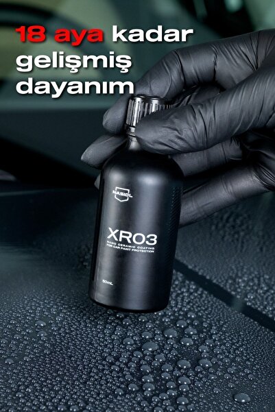 Nasiol XR03 Araç Nano Seramik Kaplama ve Boya Koruma-1,5 Yıl Dayanım-50ml-Su İtici-Çizik Önleyici