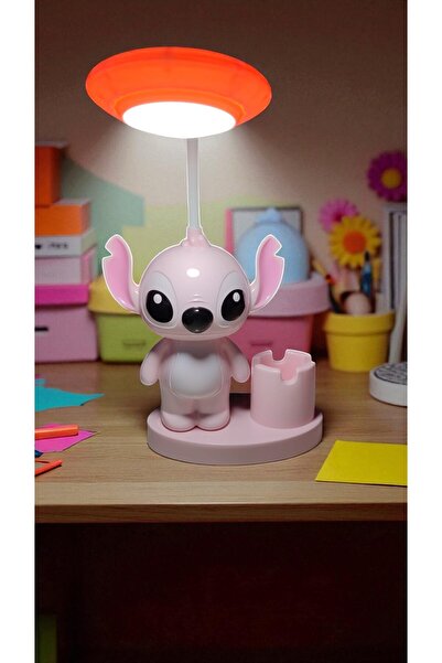 FAMEMUS ACCESSORY Stitch Kalemlikli Masa Üzeri Gece Lambası boyut :25cm