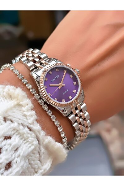 Ferrucci Steel Cord Minimal Case Women's Watch 3 Atm Waterproof 2 Years Warranty