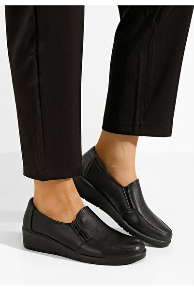 B T Shoes Černé dámské polobotky Ceylie