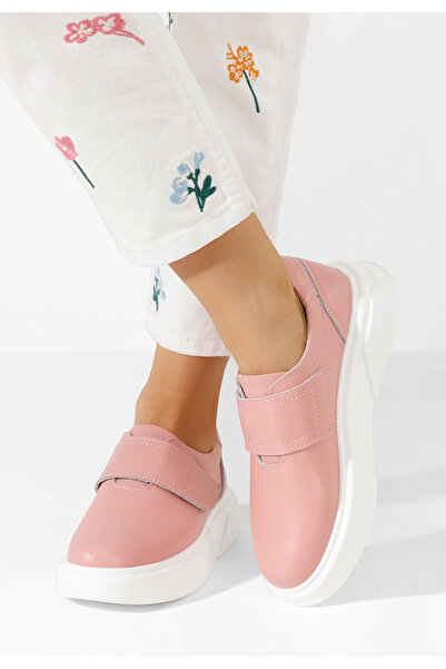 B T Shoes Pantofi casual dama piele Kally roz