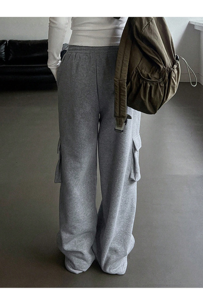 EVIus New Season Cargo Pocket Wide Leg Sports Sweatpants
