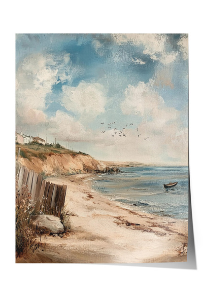 Zestia Αφίσα χωρίς πλαίσιο, Πίνακας με θέα στην παραλία, θάλασσα και ουρανό, ...