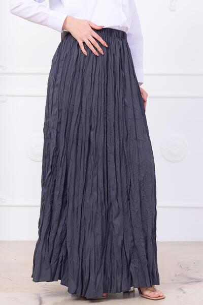 hafsamina Kraşlı Skirt Smoked Hm2706