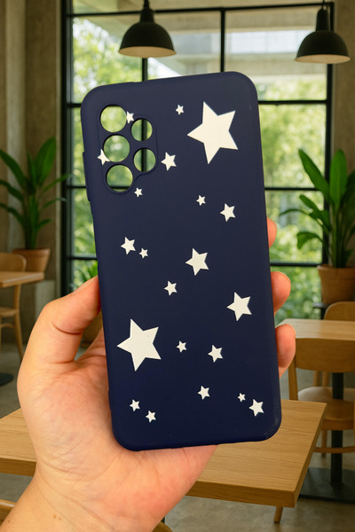 Vip Case Samsung Galaxy A13 Uyumlu Mini Yıldız Desenli Silikon Darbe Emici Kl...