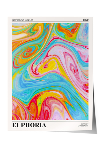 Zestia Poster fără ramă, Euphoria – Euforia culorilor, Poster decorativ pentr...