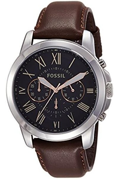 Fossil Leather Mens Quartz Watch