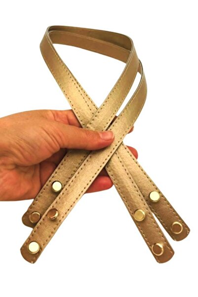 angel çanta aksesuar Angel Bag Accessory 70X1.8 cm Faux Leather Gold Color Sc...