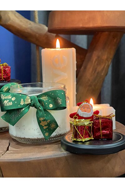 Birmiamu Tarçın Masalı El Yapımı Mum | Yılbaşı Temalı Cam Kavanoz | Dekoratif...