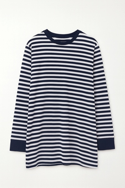 elit fashion Striped Tunic - Navy Blue